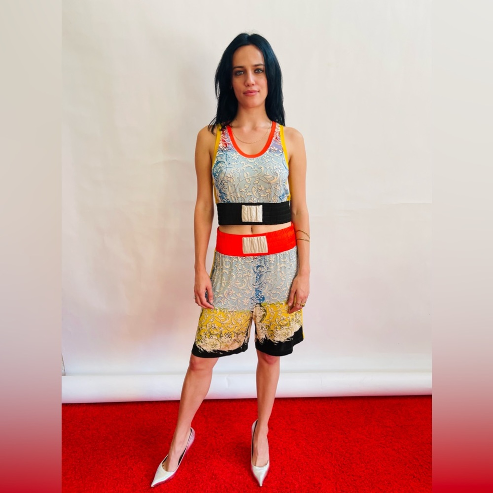 JEAN PAUL GAULTIER RARE 1990’s CROP TOP AND BOXING SHORT SET NWT